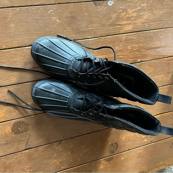 SPERRY Topsider Gosling Black Quilted Lined Rubber Rain Boot - Picture 3 of 6